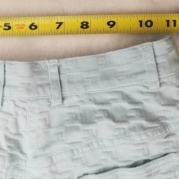 St John Turquoise Textured Logo "SJ" size 2 Pants - Picture 4 of 8